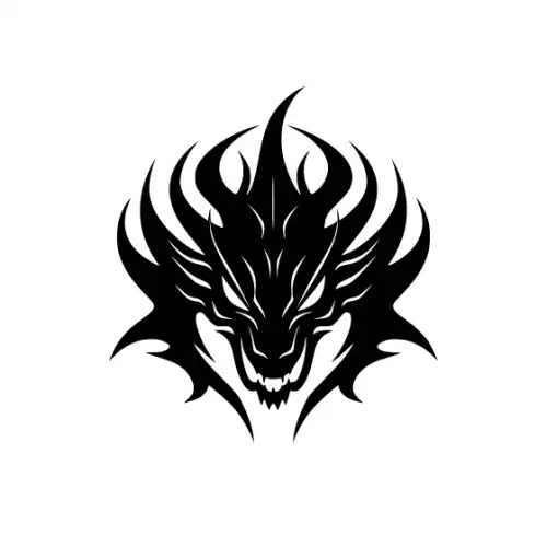 Angry Dragon Silhouette SVG Design | SVG Files for Cricut & Print