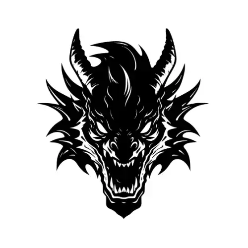 Angry Dragon Silhouette SVG Design | SVG Files for Cricut & Print