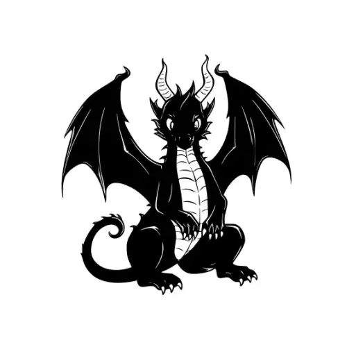 Angry Dragon Silhouette SVG Design | SVG Files for Cricut & Print
