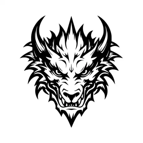 Angry Dragon Silhouette SVG Design | SVG Files for Cricut & Print