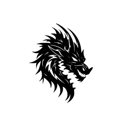 Angry Dragon Silhouette SVG Design | SVG Files for Cricut & Print