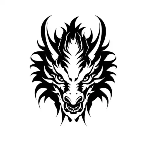 Angry Dragon Silhouette SVG Design | SVG Files for Cricut & Print