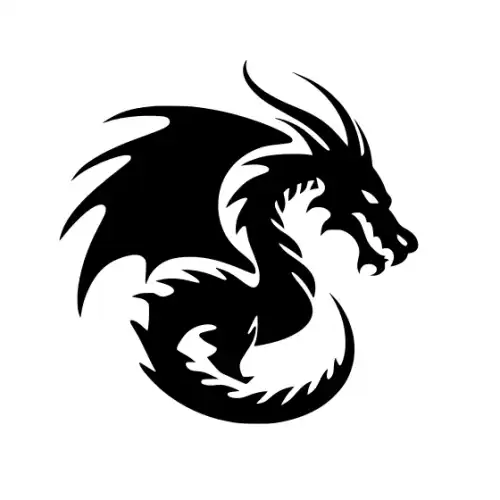 Angry Dragon Silhouette SVG Design | SVG Files for Cricut & Print