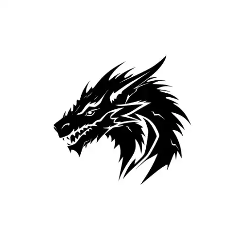 Angry Dragon Silhouette SVG Design | SVG Files for Cricut & Print