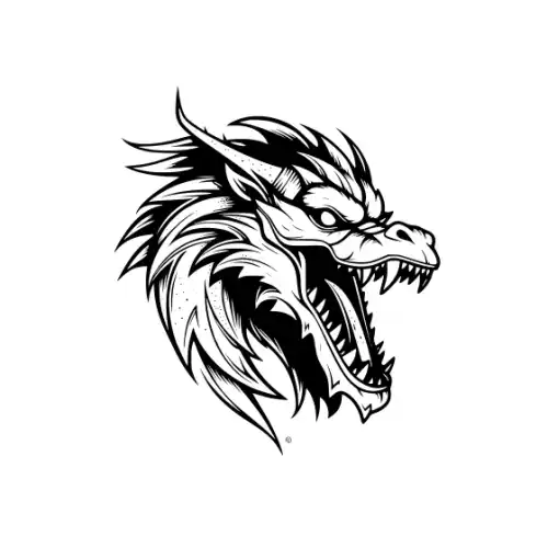 Angry Dragon Silhouette SVG Design | SVG Files for Cricut & Print