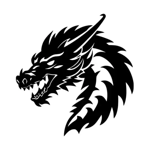 Angry Dragon Silhouette SVG Design | SVG Files for Cricut & Print
