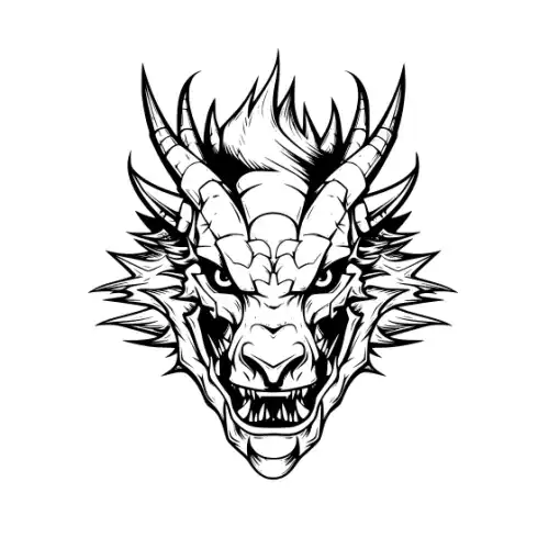 Angry Dragon Silhouette SVG Design | SVG Files for Cricut & Print