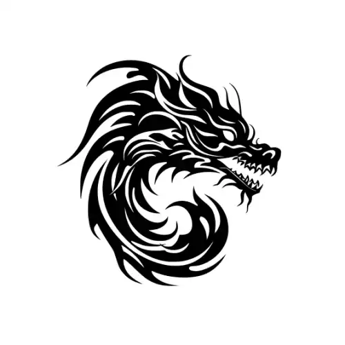 Angry Dragon Silhouette SVG Design | SVG Files for Cricut & Print