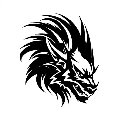 Angry Dragon Silhouette SVG Design | SVG Files for Cricut & Print