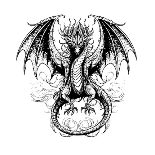 Angry Dragon Silhouette SVG Design | SVG Files for Cricut & Print