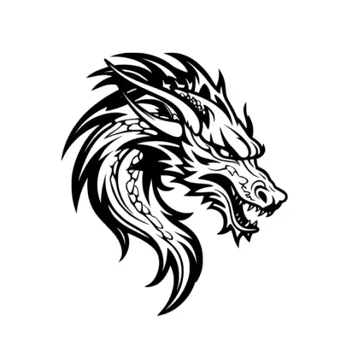 Angry Dragon Silhouette SVG Design | SVG Files for Cricut & Print