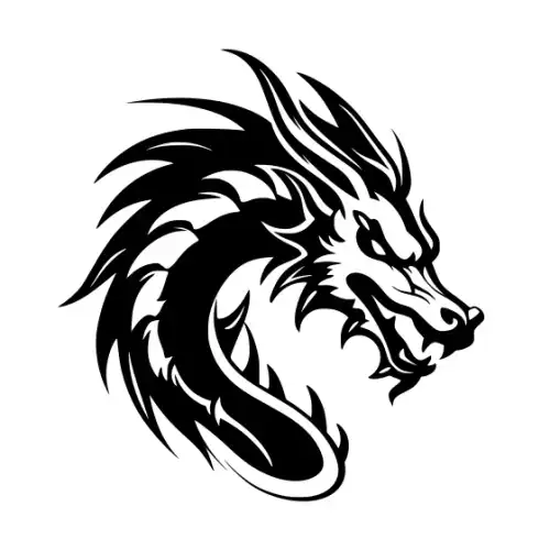 Angry Dragon Silhouette SVG Design | SVG Files for Cricut & Print