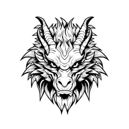 Angry Dragon Silhouette SVG Design | SVG Files for Cricut & Print