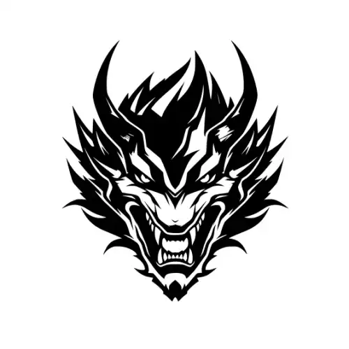 Angry Dragon Silhouette SVG Design | SVG Files for Cricut & Print