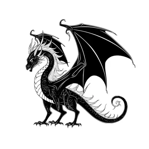 Angry Dragon Silhouette SVG Design | SVG Files for Cricut & Print