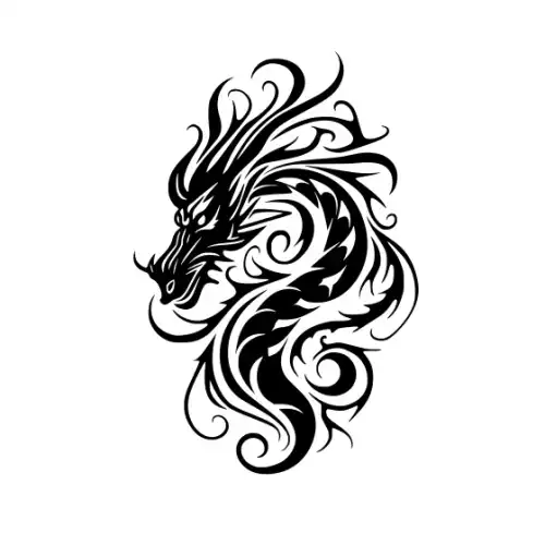 Angry Dragon Silhouette SVG Design | SVG Files for Cricut & Print