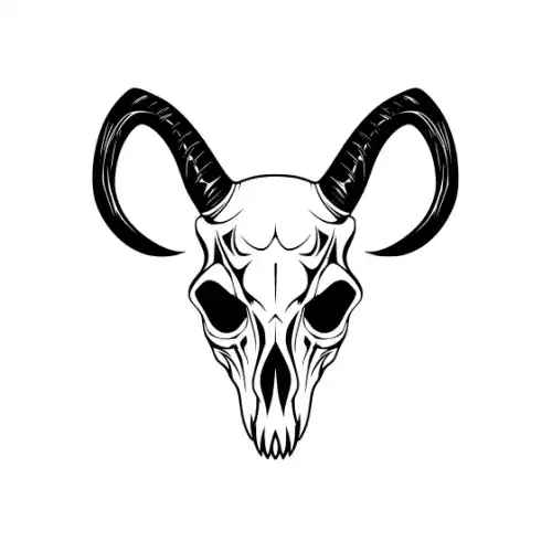 Animal Skull Silhouette SVG Design | SVG Files for Cricut & Print