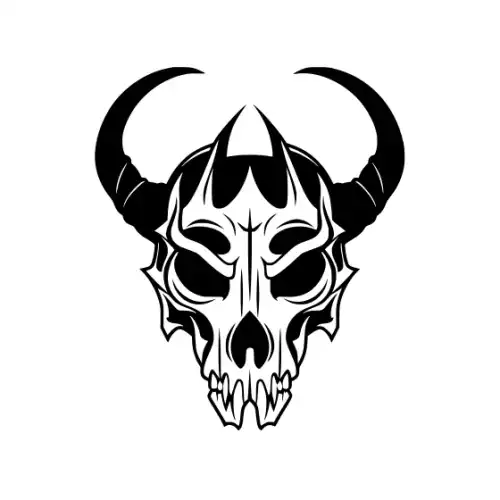 Animal Skull Silhouette SVG Design | SVG Files for Cricut & Print