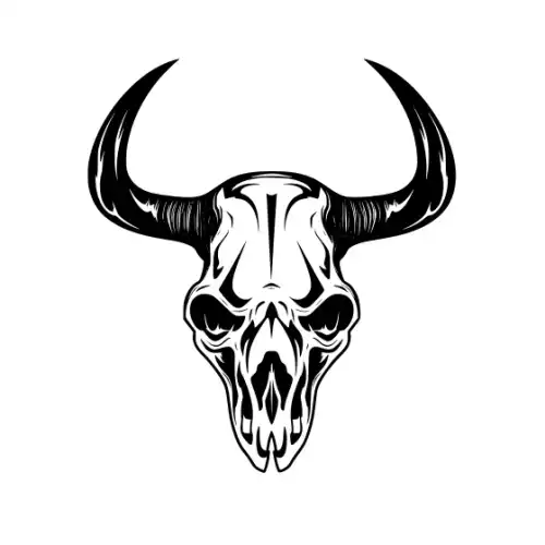 Animal Skull Silhouette SVG Design | SVG Files for Cricut & Print