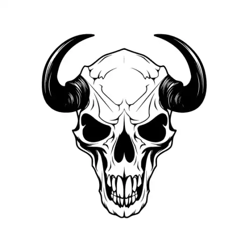 Animal Skull Silhouette SVG Design | SVG Files for Cricut & Print