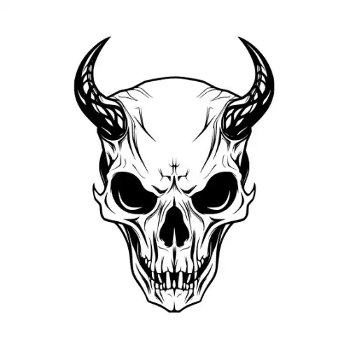 Animal Skull Silhouette SVG Design | SVG Files for Cricut & Print