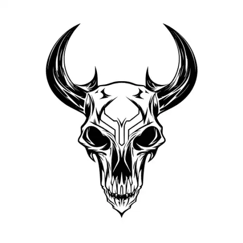 Animal Skull Silhouette SVG Design | SVG Files for Cricut & Print