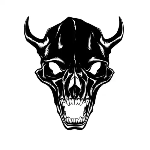 Animal Skull Silhouette SVG Design | SVG Files for Cricut & Print