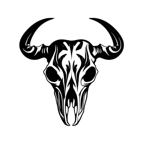 Animal Skull Silhouette SVG Design | SVG Files for Cricut & Print