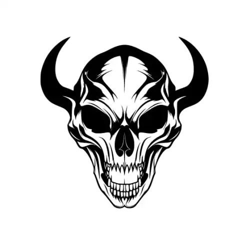 Animal Skull Silhouette SVG Design | SVG Files for Cricut & Print