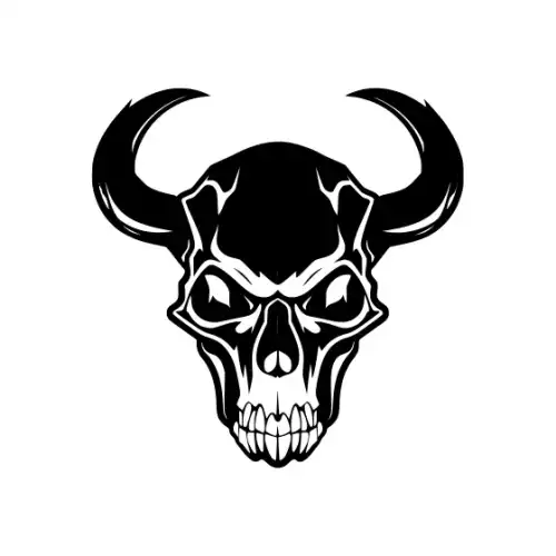 Animal Skull Silhouette SVG Design | SVG Files for Cricut & Print