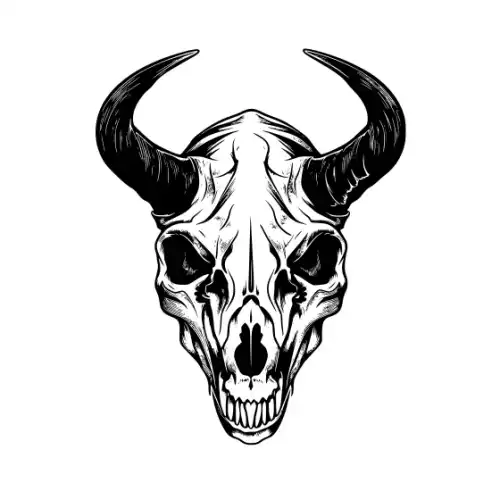 Animal Skull Silhouette SVG Design | SVG Files for Cricut & Print