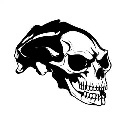 Animal Skull Silhouette SVG Design | SVG Files for Cricut & Print