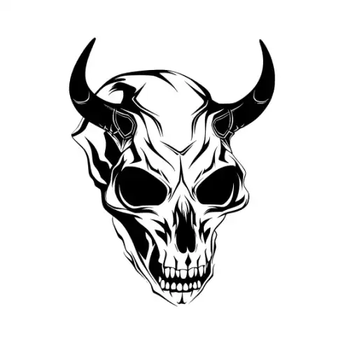 Animal Skull Silhouette SVG Design | SVG Files for Cricut & Print