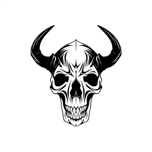 Animal Skull Silhouette SVG Design | SVG Files for Cricut & Print