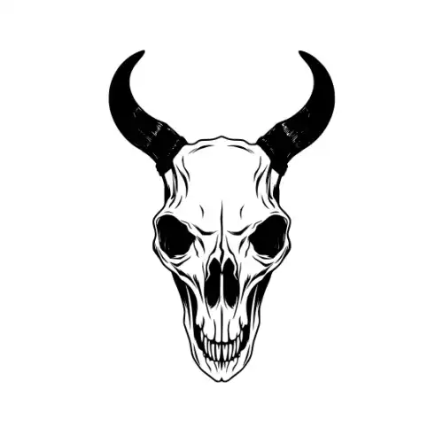 Animal Skull Silhouette SVG Design | SVG Files for Cricut & Print