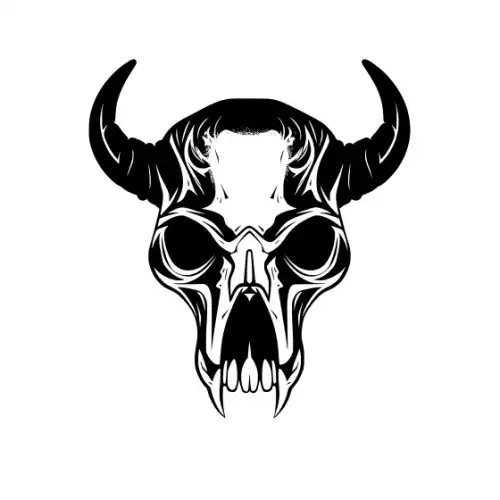 Animal Skull Silhouette SVG Design | SVG Files for Cricut & Print