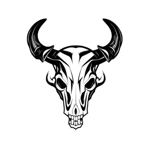 Animal Skull Silhouette SVG Design | SVG Files for Cricut & Print