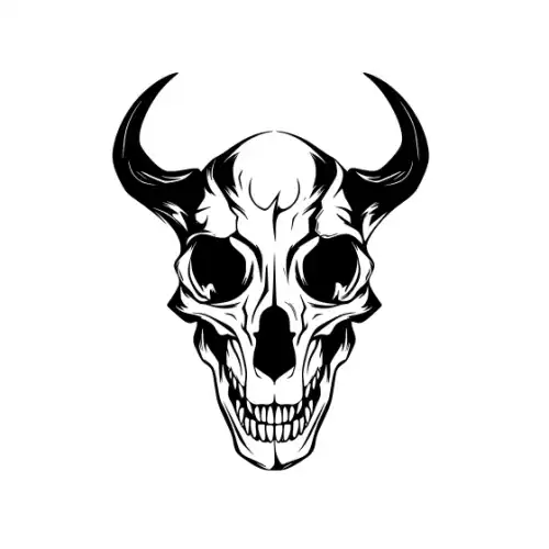 Animal Skull Silhouette SVG Design | SVG Files for Cricut & Print