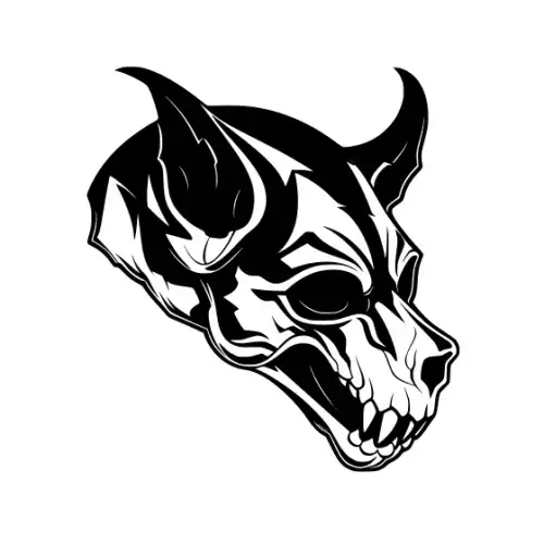 Animal Skull Silhouette SVG Design | SVG Files for Cricut & Print