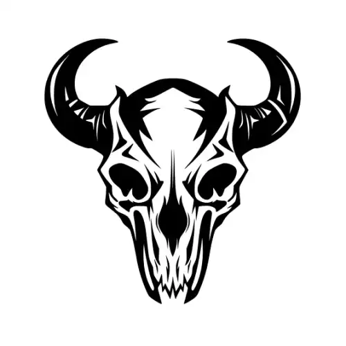 Animal Skull Silhouette SVG Design | SVG Files for Cricut & Print