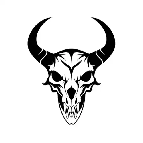 Animal Skull Silhouette SVG Design | SVG Files for Cricut & Print