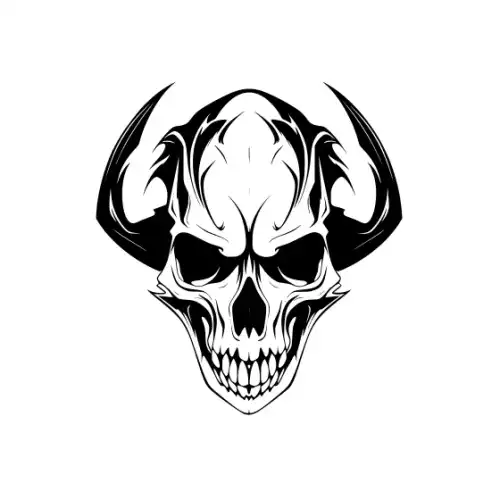Animal Skull Silhouette SVG Design | SVG Files for Cricut & Print