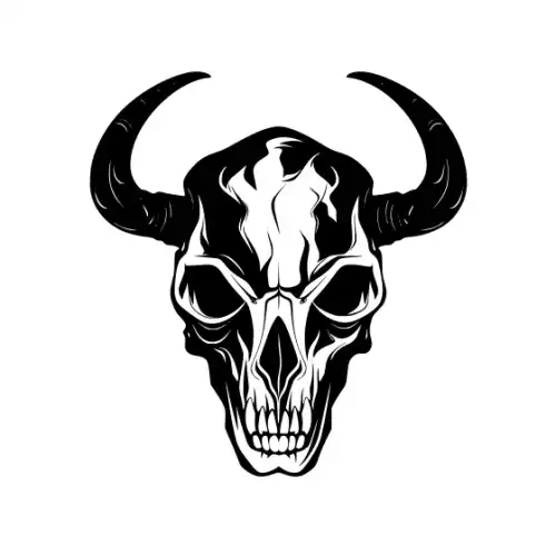 Animal Skull Silhouette SVG Design | SVG Files for Cricut & Print