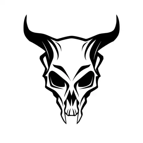 Animal Skull Silhouette SVG Design | SVG Files for Cricut & Print