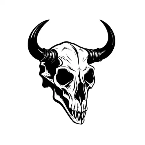 Animal Skull Silhouette SVG Design | SVG Files for Cricut & Print