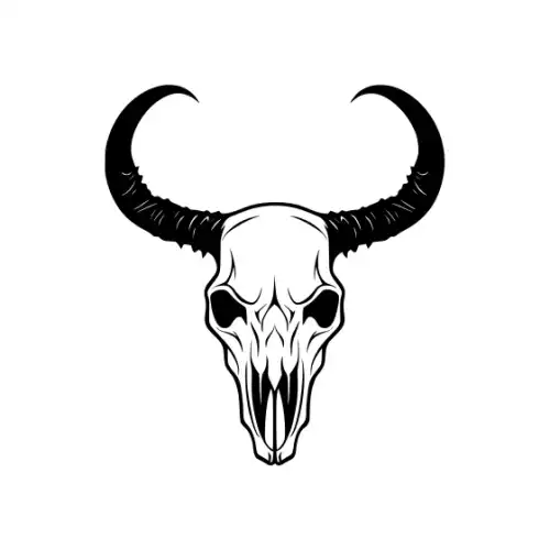 Animal Skull Silhouette SVG Design | SVG Files for Cricut & Print