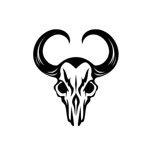 Animal Skull Silhouette SVG Design | SVG Files for Cricut & Print