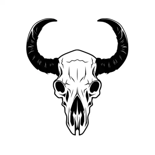 Animal Skull Silhouette SVG Design | SVG Files for Cricut & Print