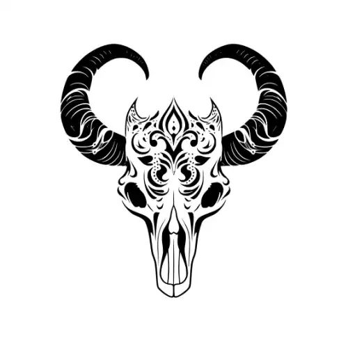 Animal Skull Silhouette SVG Design | SVG Files for Cricut & Print