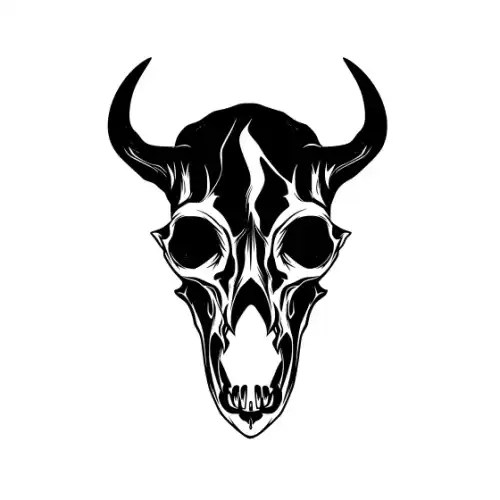 Animal Skull Silhouette SVG Design | SVG Files for Cricut & Print